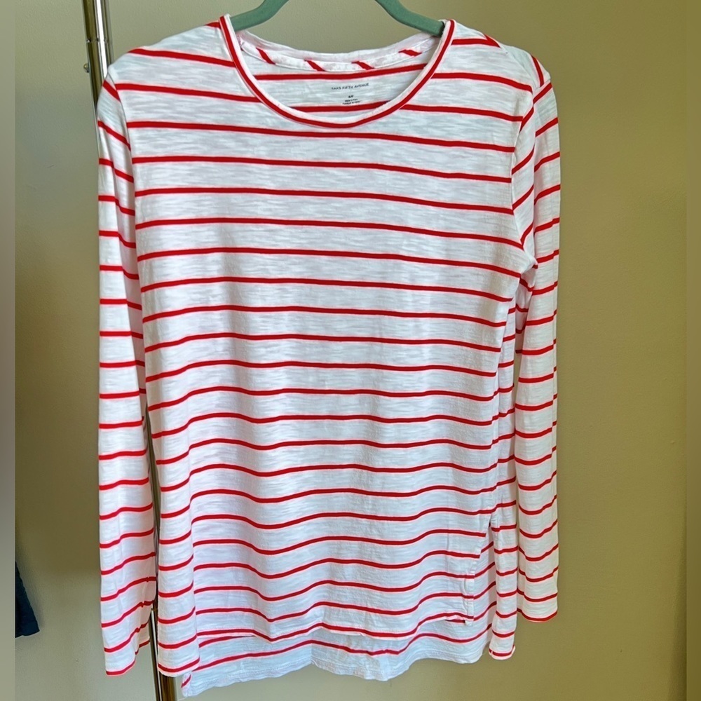 Saks Fifth Avenue Striped Top In S